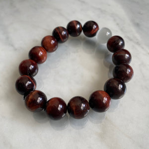 Tiger Eye Large + White Accent