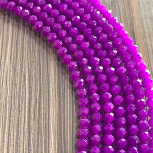 4mm Faceted Opaque Crystal Bead